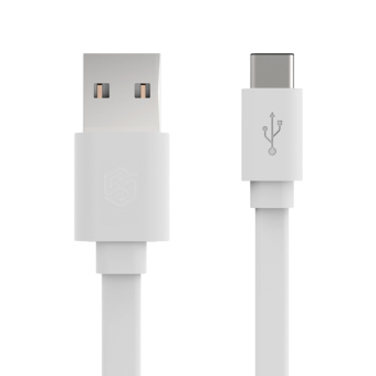 VAKIND 1.2M/4FT Noodle USB 3.1 Type-C Data Sync Charger Cable (White)
