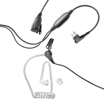 joyliveCY Wired Covert Mic Acoustic Tube Earpiece Headset (Black)