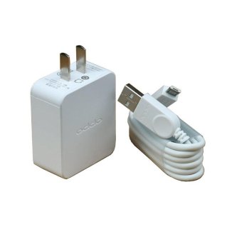 Rainbow Oppo Charger CF 1001 Head + Cable Data Micro Usb – Putih (ORI)