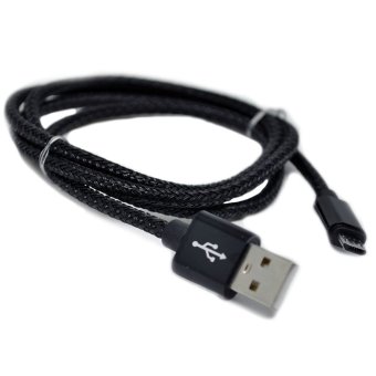 Micro USB Smartphone Charge Cable 1m - Hitam