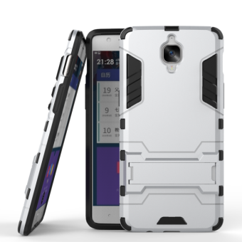 BYT Iron Man Hybrid Phone Case for OnePlus 3 (Silver)