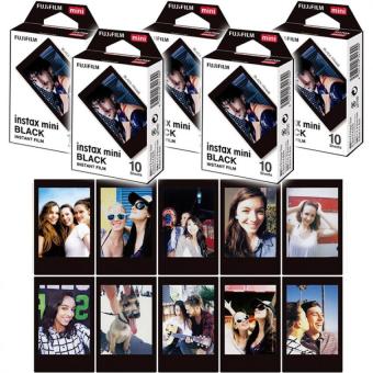 Fujifilm Instax Mini Black Instant 50 Film for Fuji 7s 8 25 50s 70 90 / Polaroid 300 Instant Camera / Share SP-1, SP-2 Printer - intl
