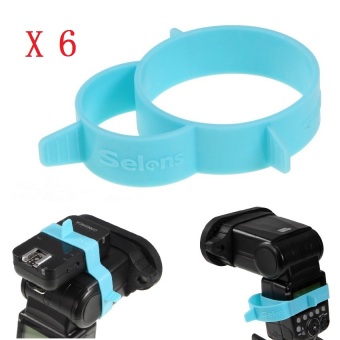 Selens 6 Pieces Universal Rubber Band for On-Camera Flash Speedlite Trigger Receiver