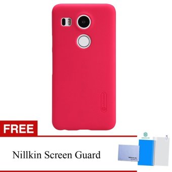 Nillkin For LG Nexus 5X Super Frosted Shield Hard Case Original - Merah + Gratis Nillkin Screen Protector
