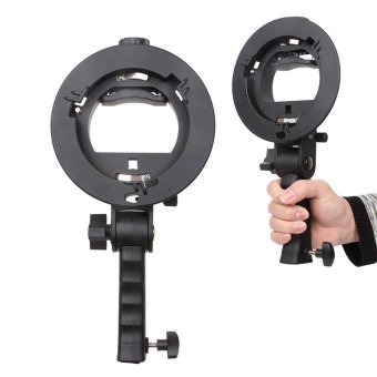 S-shaped Handheld Grip Portable Bowens Mount Speedlight Bracket for Flashlight Softbox Support Reflective Umbrella and other Photography Studio Accessories - intl
