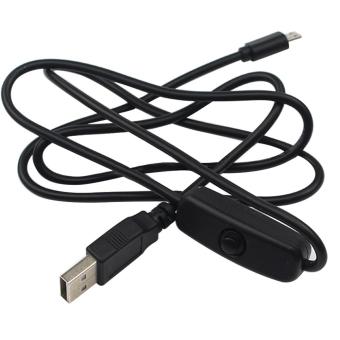 Portable 39inches Length 5V Micro USB Cable with ON OFF Switch for Raspberry Pi 2 3 Zero Model B+ - intl