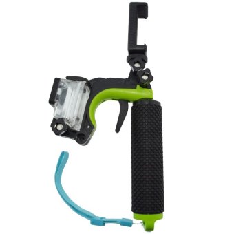 Universal Shutter Controller with Floating Monopod + Smartphone Clamp for GoPro - Hijau