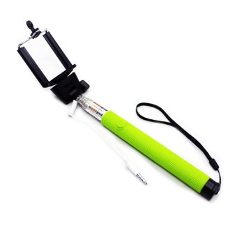 Fancyqube 22cm Self Timer Cable Monopod with Remote Shutter Button (Green)