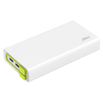 Hame X3 Power Bank 3 Port USB 20000mAh - HAME-X3 - White/Green