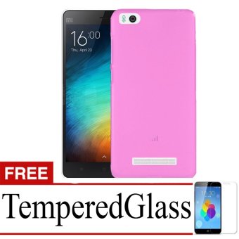 Case Ultrathin Soft Case for Xiaomi Mi4C - Pink Clear + Gratis Tempered Glass