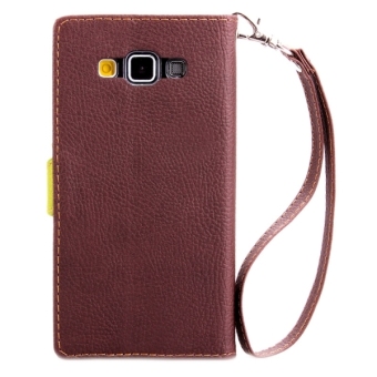 SUNSKY Flip Leather Cover for Samsung Galaxy A3 / A300 (Brown)