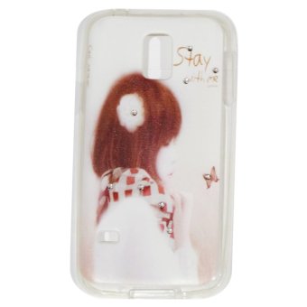 Cantiq Case Lovely Girls Shine Swarovsky For Samsung Galaxy S5 Mini G800F Ultrathin Jelly Case Air Case 0.3mm / Silicone / Soft Case / Case Handphone / Casing HP - 9