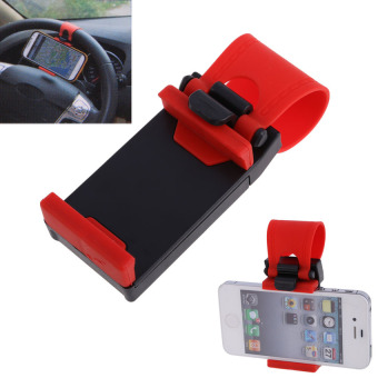 Fantasy Adjustable Car Steering Wheel Phone Socket Mount Holder - Intl