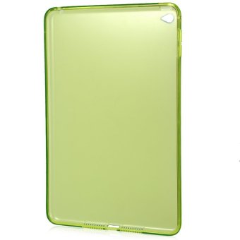 TimeZone TPU Soft Case Cover Crystal Clear Transparent Silicon Ultra Slim Shell for iPad Mini 4 (Green)