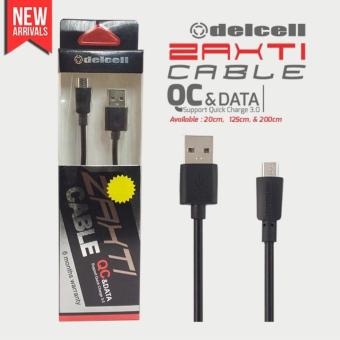 Delcell Zaxti Cable QC 3.0 & Data [200cm] - Black