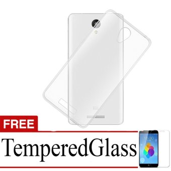 Case Ultrathin Soft Case for Xiaomi Redmi Note 2 – Clear + Gratis Tempered Glass