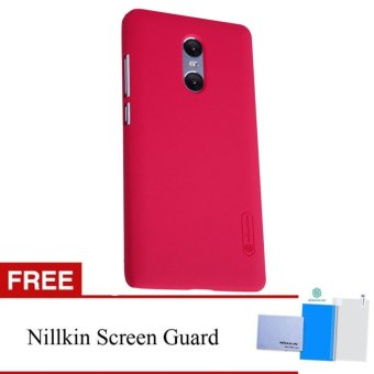 Nillkin For Xiaomi Redmi Pro Super Frosted Shield Hard Case Original - Merah + Gratis Anti Gores Clear