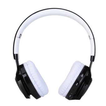 Fashion Bluetooth Wireless Foldable Led Headphones With MicophoneSuper Bass Sports Stereo Headset With FM Radio TF Card - White - intl