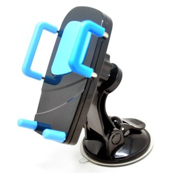 Universal 2 in 1 Car Universal Holder with Windshield and Air Vent Mount - Hitam