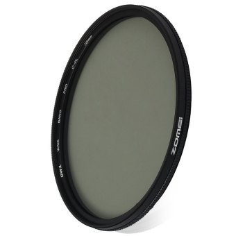 Zomei 72mm Ultra Thin CPL Circular Polarizer Glass Filter Lens (Black)