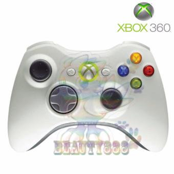 Microsoft Xbox Stik 360 Wireless Controller Wired Gamepad Joystick Original For Xbox 360 / PC Windows / Stik Game Non Kabel / Stik Xbox 360 / Stick Xbox 360 - White / Putih