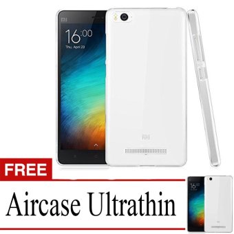 Case Ultrathin Soft Case for Xiaomi Mi4C - Abu-abu Clear + Gratis Ultrathin