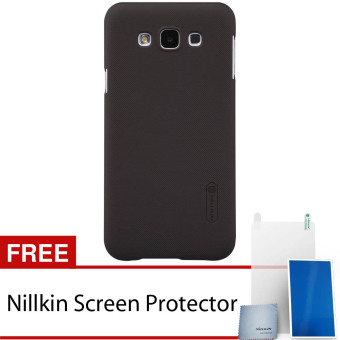 Nillkin Samsung Galaxy E7 Super Frosted Shield Hard Case - Coklat + Gratis Nillkin Screen Protector