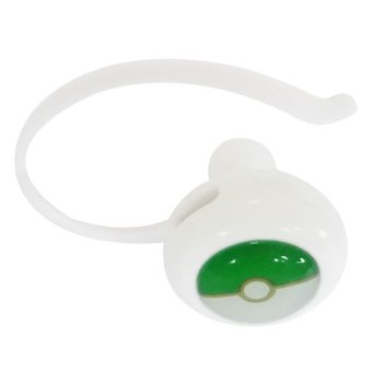 LALANG Mini Wireless Bluetooth Earphone Stereo In-ear Earbuds Headphone for Cellphone Music Phonecall (White+Green) - intl