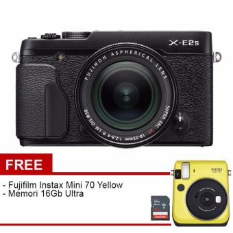(Bundling) Fujifilm X-E2S Kit 18-55mm Black+Fujifilm Instax Mini 70 Yellow