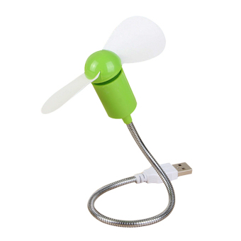 Bluelans Mini Flexible USB Cooling Fan Cooler for Laptop Desktop PC Computer Green