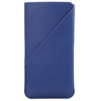 6.3 inch Universal Elephant Skin Texture Vertical Style Pouch Case Bag with Card Slot for Samsung Galaxy Mega 6.3, Huawei Mate 8 / Mate 7, etc.(Blue) - intl