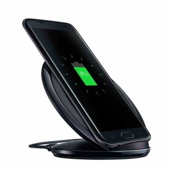 Samsung Wireless Pad Qi Charger Stand Portable Fast Charging Untuk Galaxy Note 5 / S7 S7 Edge / S6 S6 Edge - Hitam