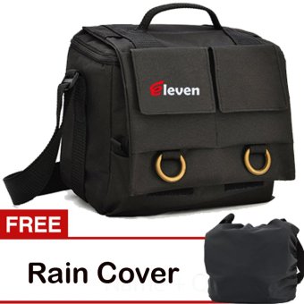 Eleven Tas Kamera Kapasitas 3 Lensa Laptop 12 inch + Gratis Rain Cover