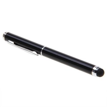 TimeZone 3 in 1 Magic Touch Pen with Capacitive Screen with Flashlight / Laser Light (Black)