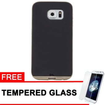 Casemate Samsung Galaxy S6 Slim Tough Hitam - Gold + Free Tempered Glass