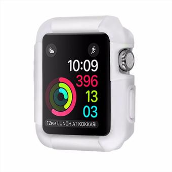 Bandmax Protective Rugged Case for Apple Watch Fashion Soft TPU Anti Drop Cover for iWatch Series 1/2 38MM All Models (Black/White) - intl