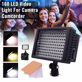 XCSource Pro 160 LED Video Light Studio Lamp Panel - 3 Filters for DSLR Camera DV