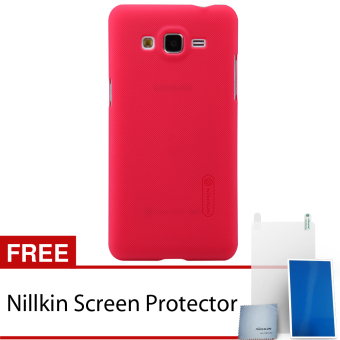 Nillkin Samsung Galaxy Grand Prime Super Frosted Shield Hard Case - Merah + Free Nillkin Screen Protector