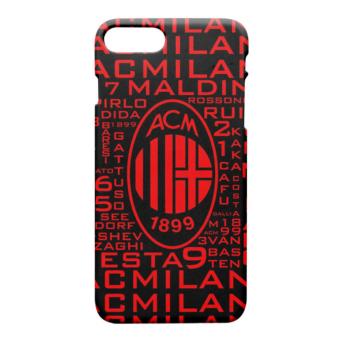 Indocustomcase AC Milan Logo SC Stripes Case Cover For iPhone 7 Plus