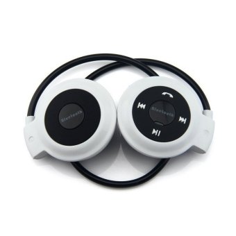 Mini Neckband Sport Wireless Bluetooth Handsfree Stereo Headset Over-Ear Headphone Earphone for Phone Mp3 Player (White)