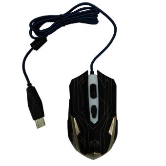 Micro Kingdom Mouse Gaming 2400Dpi Backlite LED Mouse High Speed - Hitam
