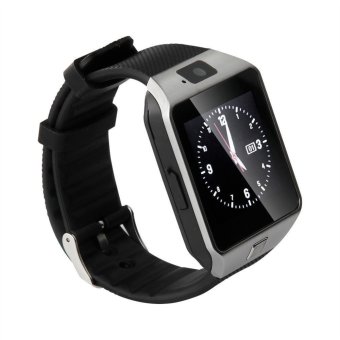 DZ09 Bluetooth Smart Fitness Wrist Wrap Watch Phone with Camera Touch Screen for iPhone Samsung HTC LG Android Phone Smartphone with 8G TF Card - Silver