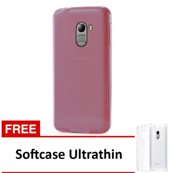 Softcase Ultrathin Untuk Lenovo A7010/K4 NOTE - Pink Clear + Free Softcase Ultrathin