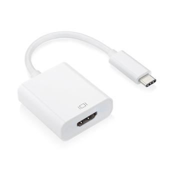 Ultra-thin USB 3.1 Type-C Male Connector to HDMI Female Digital AV Adapter Converter for Apple MacBook 12 inch (White) - intl