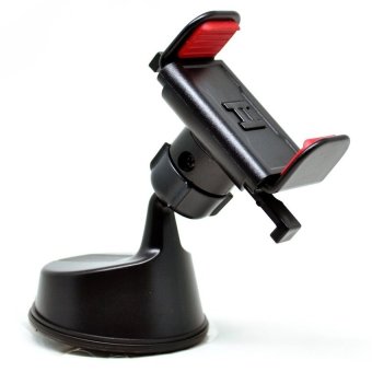 Universal 360 Rotation Car Suction Cup Mount Smartphone Holder - Hitam