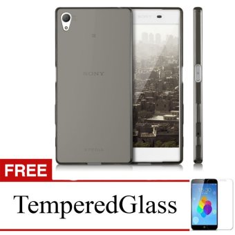 Case For Sony Xperia M5 Aqua / Dual - Abu-abu + Gratis Tempered Glass - Ultra Thin Soft Case