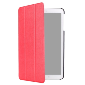 Fashion Portable Foldable Smart Protection Sleeve Ultra Thin Cover Case Stand for 8inches Samsung Tab E T377 Model Tablet Red - intl