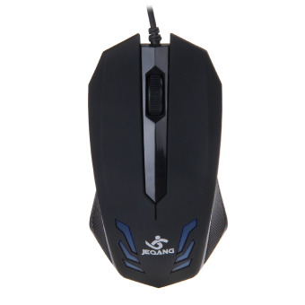 JEQANG JM-032 1200 DPI Professional USB Wired Gaming Mouse with Blue Light (Black)
