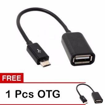 Kabel OTG Micro Usb Connection Kit Adapter for Samsung Galaxy Note 5 / N920G / Duos + Gratis Free 1 Pcs Kabel OTG - Hitam