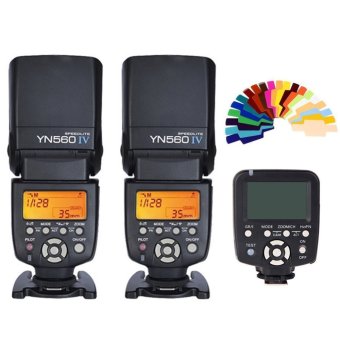 Yongnuo 2 buah YN560 IV Flash Kit + YN560TX LCD Wireless flash controller yang untuk Nikon